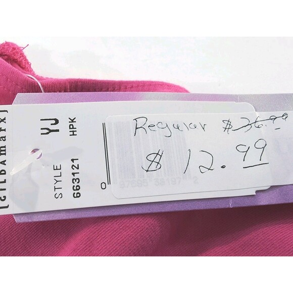 VTG Gilda Marx 80s Pink Racerback Cotton Unitard Biketard Dance Size XS (Y/J) - Picture 7 of 15